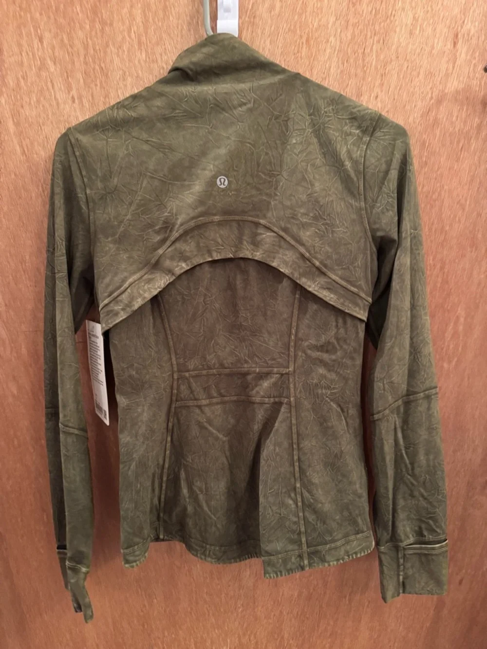 Lululemon Define Jacket in the color Ice Wash Moss Green - Ice Dye Collection - Picture 2 of 5